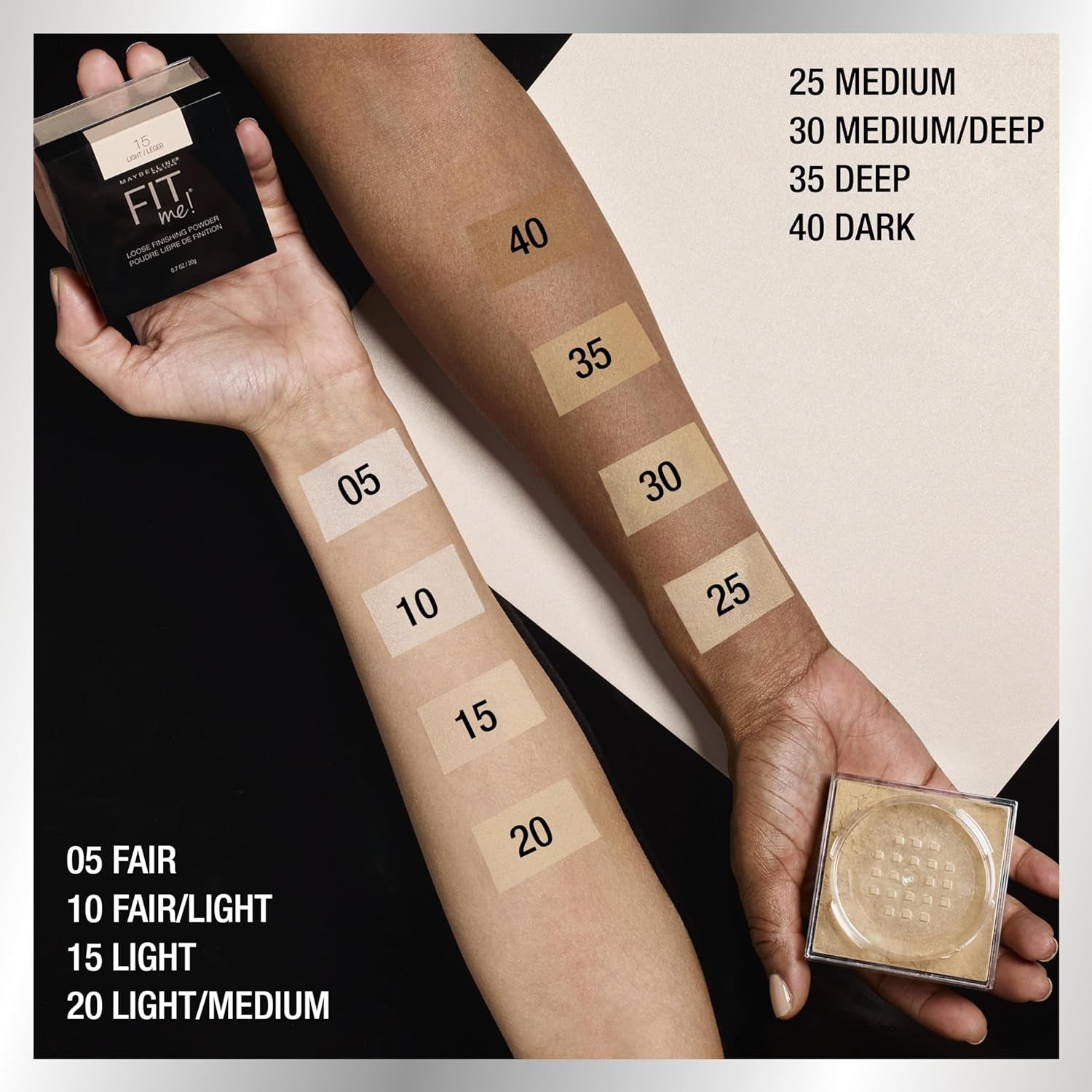 Maybelline Fit Me Loose Setting Powder, Face Powder and Finishing Makeup, Medium, 1 Count